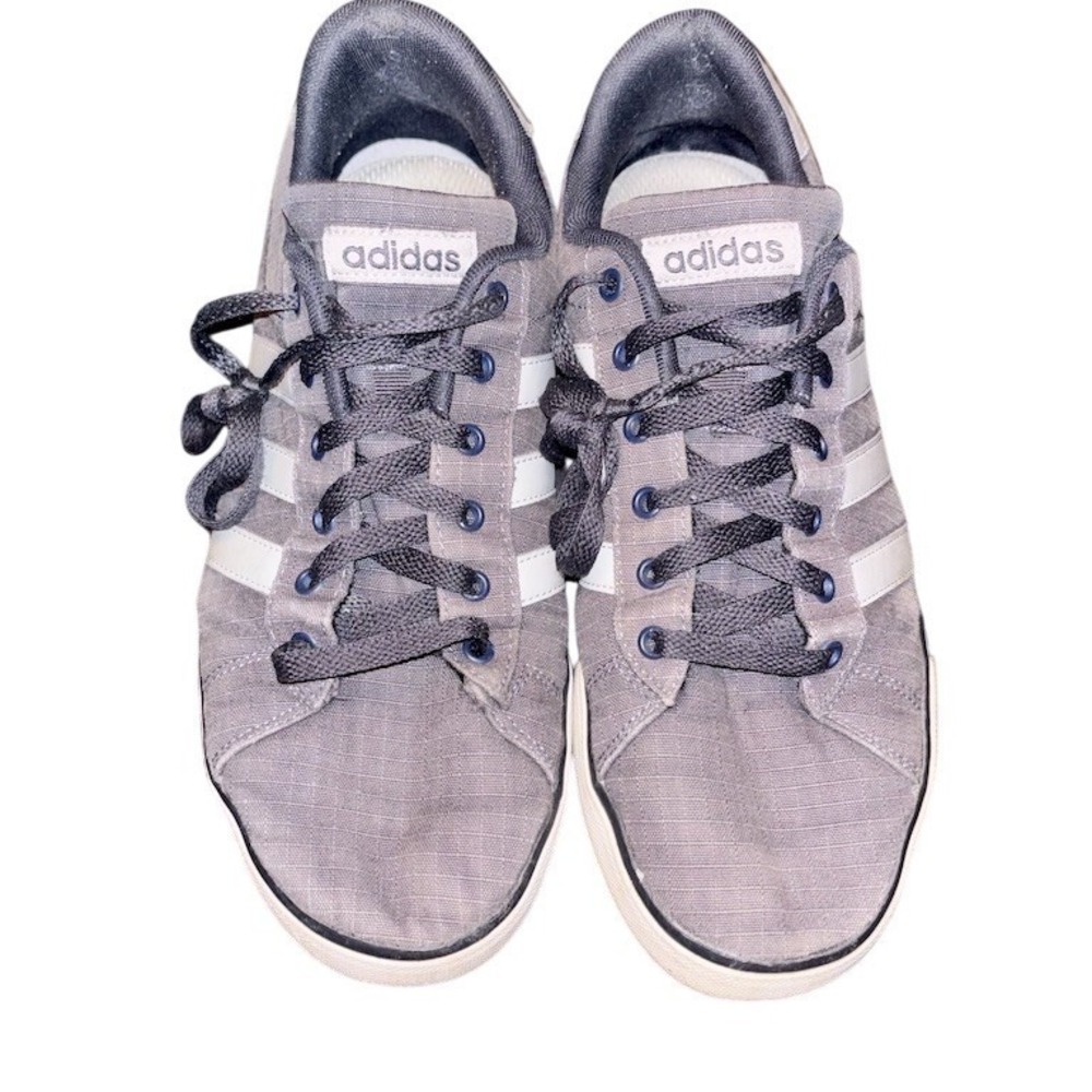 Adidas Daily 3.0 Men's Low Top Sneakers Gray/White Size 10 3-Stripes vintage